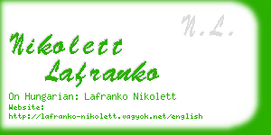 nikolett lafranko business card